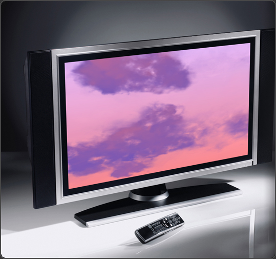 plasma with remote control and real-time visualizer rendering clouds
